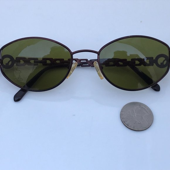 St John Sunglasses Thin Metal Bronze Gold Chain de - Picture 11 of 12